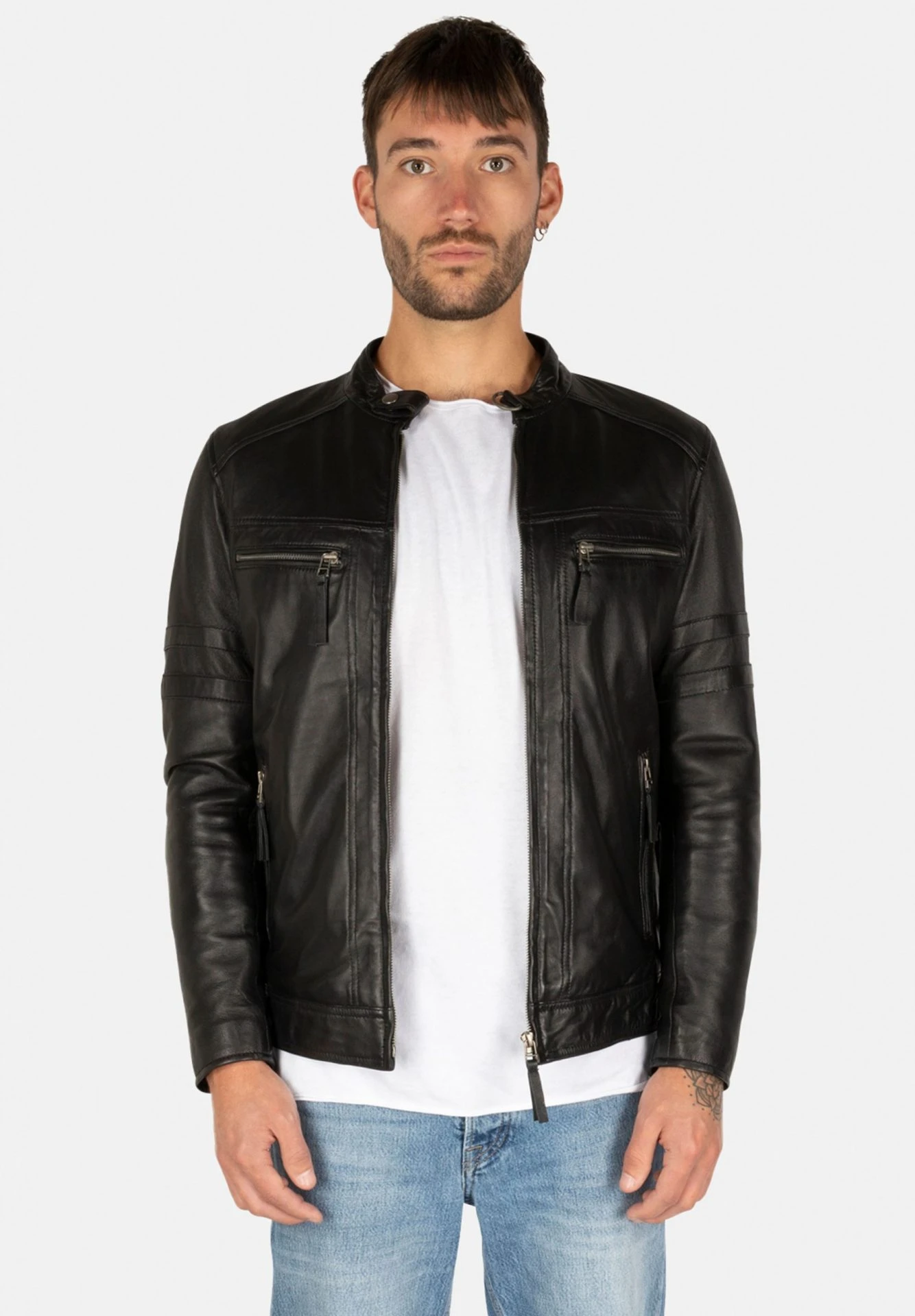 Jones Black Leather Jacket – Timeless Luxury in Premium Lambskin