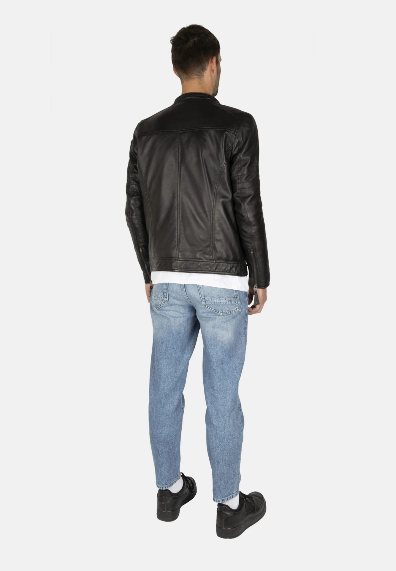 Jones Black Leather Jacket – Timeless Luxury in Premium Lambskin