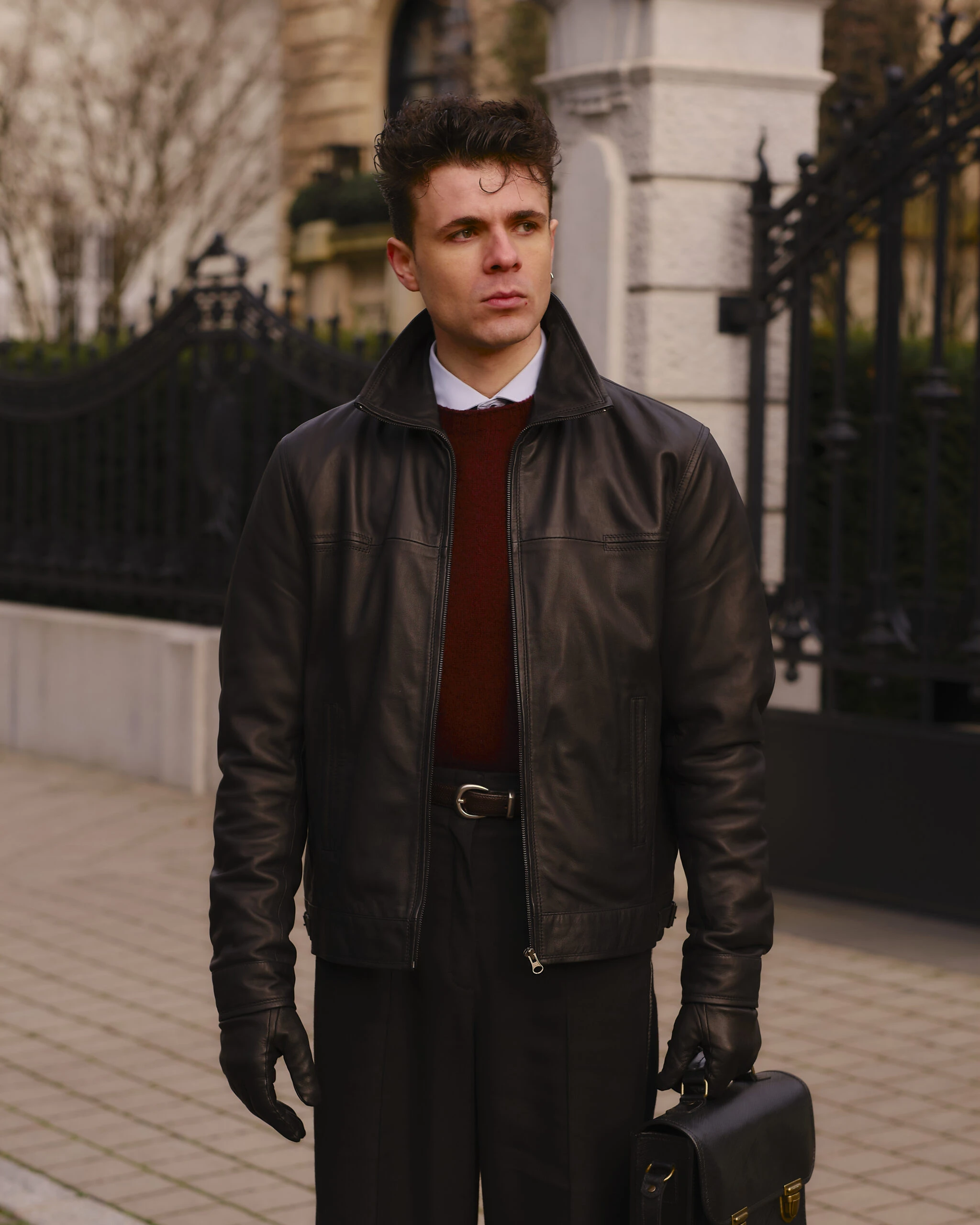 Kent Black Leather Jacket – Timeless Men's Genuine Leather Jacket