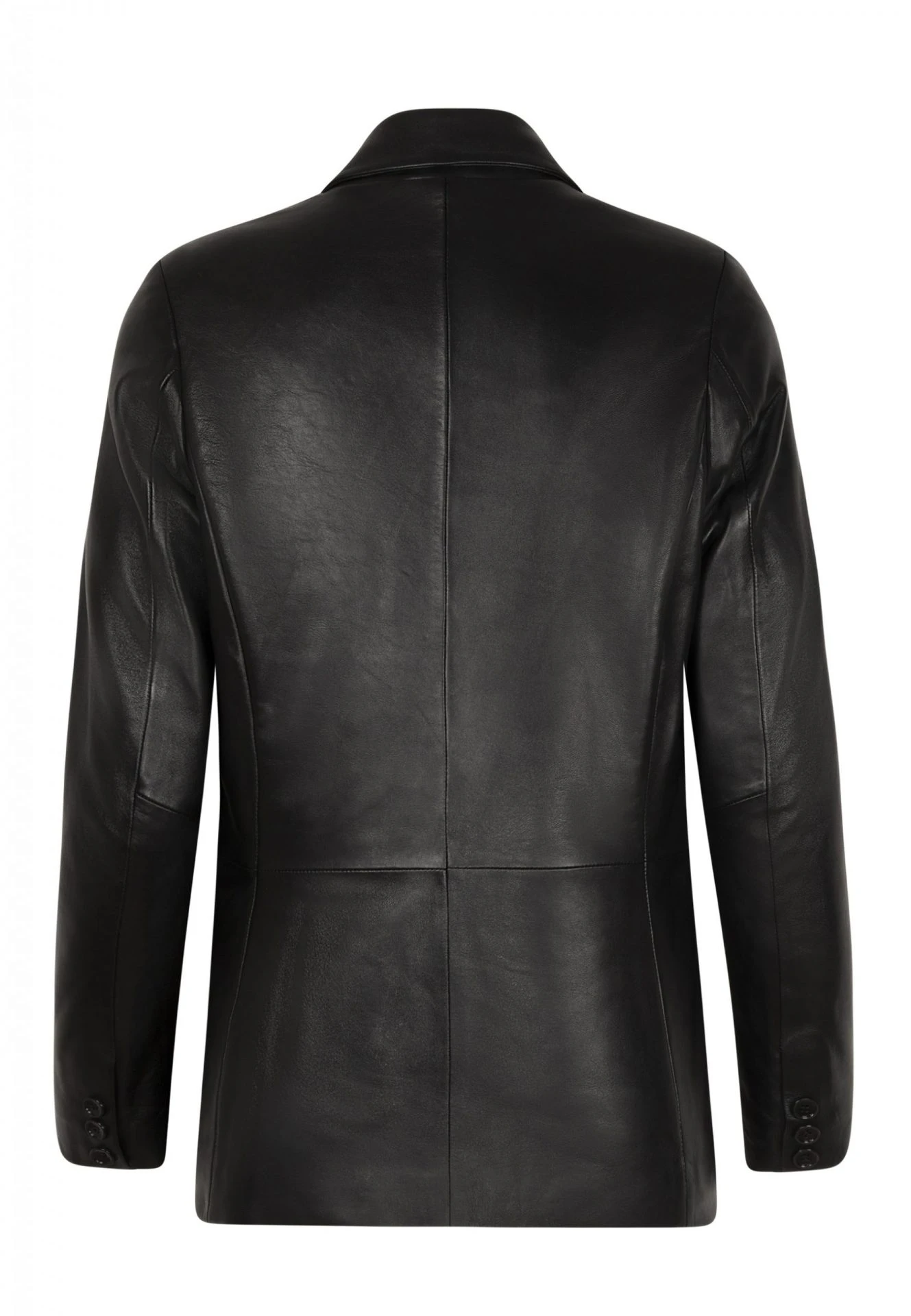 Hype Black Leather Blazer – Premium Men's Lambskin Jacket